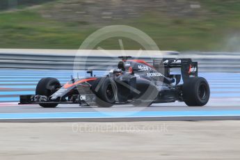 World © Octane Photographic Ltd. Pirelli wet tyre test, Paul Ricard, France. Tuesday 26th January 2016. McLaren Honda MP4/30 – Stoffel Vandoorne. Digital Ref: 1499CB1D9592