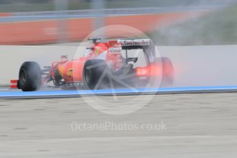 World © Octane Photographic Ltd. Pirelli wet tyre test, Paul Ricard, France. Tuesday 26th January 2016. Ferrari SF15-T – Sebastian Vettel. Digital Ref: 1499CB1D9622