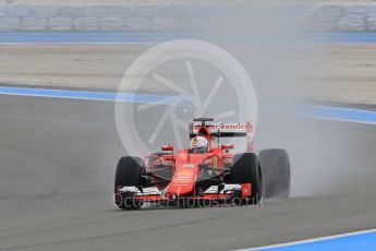 World © Octane Photographic Ltd. Pirelli wet tyre test, Paul Ricard, France. Tuesday 26th January 2016. Ferrari SF15-T – Sebastian Vettel. Digital Ref: 1499CB1D9649