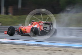 World © Octane Photographic Ltd. Pirelli wet tyre test, Paul Ricard, France. Tuesday 26th January 2016. Ferrari SF15-T – Sebastian Vettel. Digital Ref: 1499CB1D9675