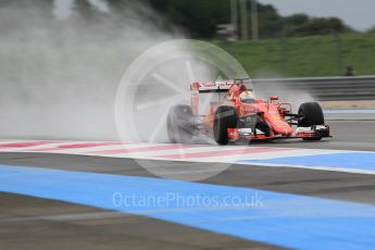 World © Octane Photographic Ltd. Pirelli wet tyre test, Paul Ricard, France Tuesday 26th January 2016. Ferrari SF15-T – Sebastian Vettel. Digital Ref. 1499CB1D9769