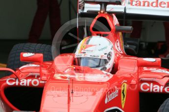 World © Octane Photographic Ltd. Pirelli wet tyre test, Paul Ricard, France. Tuesday 26th January 2016. Ferrari SF15-T – Sebastian Vettel. Digital Ref: 1499LB1D6016