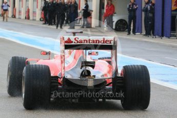 World © Octane Photographic Ltd. Pirelli wet tyre test, Paul Ricard, France. Tuesday 26th January 2016. Ferrari SF15-T – Sebastian Vettel. Digital Ref: 1499LB1D6024