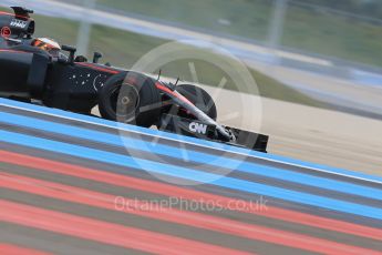 World © Octane Photographic Ltd. Pirelli wet tyre test, Paul Ricard, France. Tuesday 26th January 2016. McLaren Honda MP4/30 – Stoffel Vandoorne. Digital Ref: 1499LB1D6233
