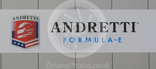 World © Octane Photographic Ltd. 5th February 2016 – Donington Park Formula e HQ. Andretti Formula e team logo. Digital Ref : 1501CB1D0459