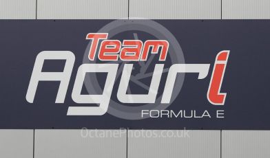 World © Octane Photographic Ltd. 5th February 2016 – Donington Park Formula e HQ. Team Aguri Formula e team logo. Digital Ref : 1501CB1D0468