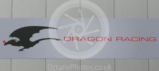 World © Octane Photographic Ltd. 5th February 2016 – Donington Park Formula e HQ. Dragon Racing Formula e team logo. Digital Ref : 1501CB1D0476