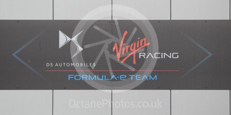 World © Octane Photographic Ltd. 5th February 2016 – Donington Park Formula e HQ. Virgin Racing Formula e team logo. Digital Ref : 1501CB1D0482
