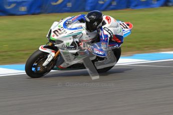 © Octane Photographic Ltd. 2012 World Superbike Championship – European GP – Donington Park. Friday 11th May 2012. WSBK Friday Qualifying practice. Leon Camier - Suzuki GSK-R1000. Digital Ref : 0330cb7d1628