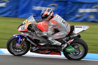 © Octane Photographic Ltd. 2012 World Superbike Championship – European GP – Donington Park. Friday 11th May 2012. WSBK Friday Qualifying practice. Mark Aitchison - BMW S1000RR. Digital Ref : 0330cb7d1873