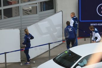 World © Octane Photographic Ltd. Williams Martini Racing – Valtteri Bottas returning to garage after checking out track conditions. Tuesday 23rd June 2015, F1 In Season Testing, Red Bull Ring, Spielberg, Austria. Digital Ref: 1322LB1D0329