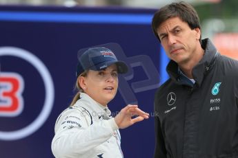 World © Octane Photographic Ltd. Williams Martini Racing FW37 – Susie Wolff and Toto Wolff. Tuesday 23rd June 2015, F1 In Season Testing, Red Bull Ring, Spielberg, Austria. Digital Ref: 1322LB1D0673