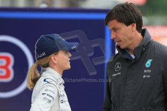 World © Octane Photographic Ltd. Williams Martini Racing FW37 – Susie Wolff and Toto Wolff. Tuesday 23rd June 2015, F1 In Season Testing, Red Bull Ring, Spielberg, Austria. Digital Ref: 1322LB1D0687