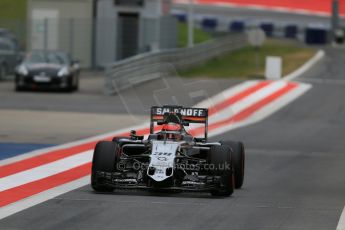 World © Octane Photographic Ltd. Sahara Force India VJM08 – Esteban Ocon. Tuesday 23rd June 2015, F1 In Season Testing, Red Bull Ring, Spielberg, Austria. Digital Ref: 1322LB1D1355