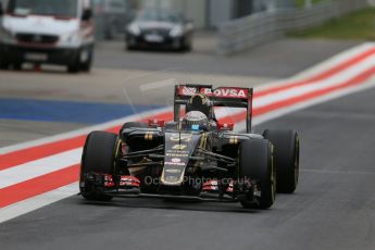 World © Octane Photographic Ltd. Lotus F1 Team E23 Hybrid – Romain Grosjean. Tuesday 23rd June 2015, F1 In Season Testing, Red Bull Ring, Spielberg, Austria. Digital Ref: 1322LB1D1371