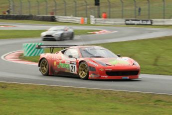 World © Octane Photographic Ltd. Avon Tyres British GT Championship Practice, Oulton Park, UK, Saturday 4th April 2015. Ferrari 458 Italia – Pro/Am, Rosso Verde - Hector Lester and Benny Simonsen. Digital Ref :
