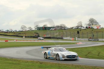 World © Octane Photographic Ltd. Avon Tyres British GT Championship Practice, Oulton Park, UK, Saturday 4th April 2015. Mercedes SLS AMG GT3 - Am/Am, Preci – Spark - David Jones and Godfrey Jones. Digital Ref :