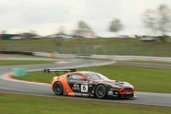 World © Octane Photographic Ltd. Avon Tyres British GT Championship Practice, Oulton Park, UK, Saturday 4th April 2015. Aston Martin Vantage GT3 - Pro/Am, Oman Racing Team – Liam Griffin and Rory Butcher. Digital Ref :