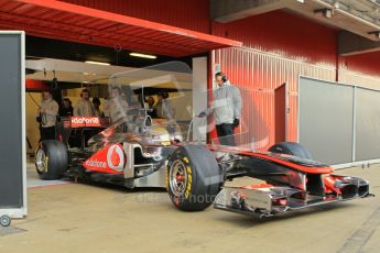 World © Octane Photographic 2011. Formula 1 testing Monday 21st February 2011 Circuit de Catalunya. McLaren MP4/26 - Lewis Hamilton. Digital ref : 0012CB1D2614