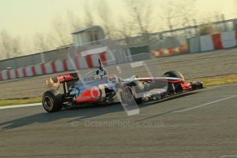 World © Octane Photographic 2011. Formula 1 testing Monday 21st February 2011 Circuit de Catalunya. McLaren MP4/26 - Lewis Hamilton. Digital ref : 0012CB5D0276