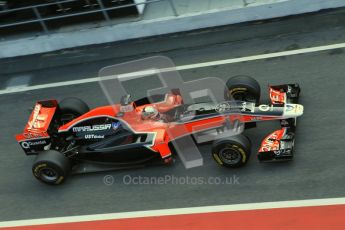 World © Octane Photographic 2011. Formula 1 testing Monday 21st February 2011 Circuit de Catalunya. Virgin MVR-02 - Jerome d'Ambrosio. Digital ref : 0012CB1D2762