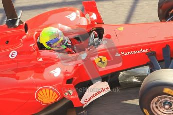 World © Octane Photographic 2011. Formula 1 testing Monday 21st February 2011 Circuit de Catalunya. Ferrari 150° Italia - Felipe Massa. Digital ref : 0012CB1D2822