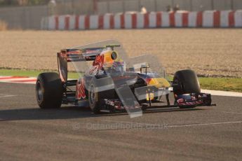 World © Octane Photographic 2011. Formula 1 testing Monday 21st February 2011 Circuit de Catalunya. Red Bull RB7 - Mark Webber. Digital ref : 0012LW7D5317