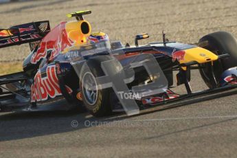 World © Octane Photographic 2011. Formula 1 testing Monday 21st February 2011 Circuit de Catalunya. Red Bull RB7 - Mark Webber. Digital ref : 0012LW7D5319