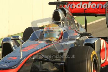 World © Octane Photographic 2011. Formula 1 testing Monday 21st February 2011 Circuit de Catalunya. McLaren MP4/26 - Lewis Hamilton. Digital ref : 0012LW7D5344