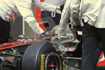World © Octane Photographic 2011. Formula 1 testing Monday 21st February 2011 Circuit de Catalunya. McLaren MP4/26 - Lewis Hamilton. Digital ref : 0012LW7D5458