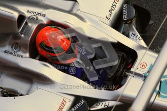 World © Octane Photographic 2011. Formula 1 testing Monday 21st February 2011 Circuit de Catalunya. Mercedes MGP W02 - Michael Schumacher. Digital ref : 0012LW7D5492
