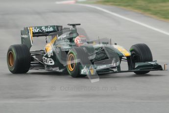 © Octane Photographic 2011. Formula 1 testing Sunday 20th February 2011 Circuit de Catalunya. Lotus T124 - Jarno Trulli. Digital ref : 0010CB1D1173