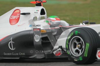 © Octane Photographic 2011. Formula 1 testing Sunday 20th February 2011 Circuit de Catalunya. Sauber C30 - Sergio Perez Digital ref : 0010CB1D1303