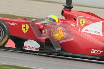 © Octane Photographic 2011. Formula 1 testing Sunday 20th February 2011 Circuit de Catalunya. Ferrari 150° Italia - Felipe Massa. Digital ref : 0010CB1D1822