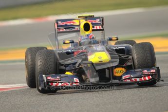 © Octane Photographic 2011. Formula 1 testing Sunday 20th February 2011 Circuit de Catalunya. Red Bull RB7 - Mark Webber. Digital ref : 0010CB1D1948