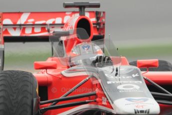 © Octane Photographic 2011. Formula 1 testing Sunday 20th February 2011 Circuit de Catalunya. Virgin MVR-02 - Timo Glock. Digital ref : 0010CB1D2008