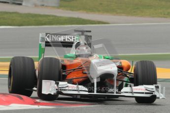 © Octane Photographic 2011. Formula 1 testing Sunday 20th February 2011 Circuit de Catalunya. Force India VJM04 - Adrian Sutil. Digital ref : 0010CB1D2108