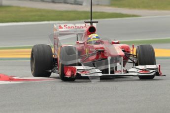 © Octane Photographic 2011. Formula 1 testing Sunday 20th February 2011 Circuit de Catalunya. Ferrari 150° Italia - Felipe Massa. Digital ref : 0010CB1D2243