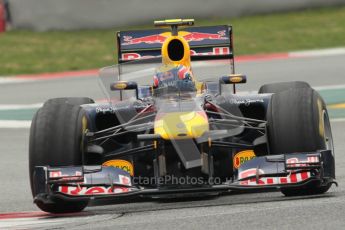 © Octane Photographic 2011. Formula 1 testing Sunday 20th February 2011 Circuit de Catalunya. Red Bull RB7 - Mark Webber. Digital ref : 0010CB1D2277