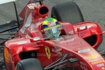 © Octane Photographic 2011. Formula 1 testing Sunday 20th February 2011 Circuit de Catalunya. Ferrari 150° Italia - Felipe Massa. Digital ref : 0010CB1D1027