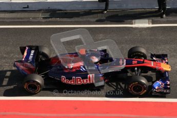 © Octane Photographic 2011. Formula 1 testing Sunday 20th February 2011 Circuit de Catalunya. Toro Rosso STR6 - Sebastien Buemi. Digital ref : 0010CB5D0330