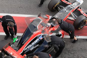 © Octane Photographic 2011. Formula 1 testing Sunday 20th February 2011 Circuit de Catalunya. Virgin MVR-02 - Timo Glock. Digital ref : 0010CB1D1027