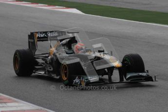 © Octane Photographic 2011. Formula 1 testing Sunday 20th February 2011 Circuit de Catalunya. Lotus T124 - Jarno Trulli. Digital ref : 0010CB5D0397