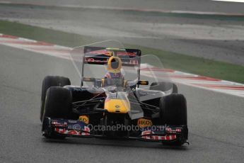© Octane Photographic 2011. Formula 1 testing Sunday 20th February 2011 Circuit de Catalunya. Red Bull RB7 - Mark Webber. Digital ref : 0010LW7D2451