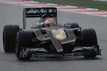 © Octane Photographic 2011. Formula 1 testing Sunday 20th February 2011 Circuit de Catalunya. Lotus T124 - Jarno Trulli. Digital ref : 0010LW7D2519