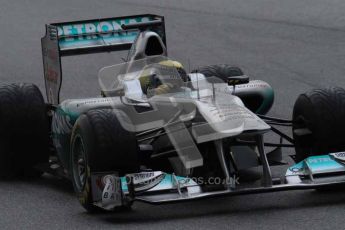 © Octane Photographic 2011. Formula 1 testing Sunday 20th February 2011 Circuit de Catalunya. Mercedes MGP W02 - Nico Rosberg. Digital ref : 0010LW7D2528