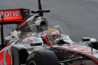 © Octane Photographic 2011. Formula 1 testing Sunday 20th February 2011 Circuit de Catalunya. McLaren MP4/26 - Lewis Hamilton. Digital ref : 0010LW7D2566