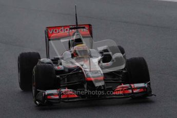 © Octane Photographic 2011. Formula 1 testing Sunday 20th February 2011 Circuit de Catalunya. McLaren MP4/26 - Lewis Hamilton. Digital ref : 0010LW7D2695