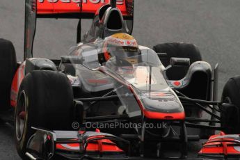 © Octane Photographic 2011. Formula 1 testing Sunday 20th February 2011 Circuit de Catalunya. McLaren MP4/26 - Lewis Hamilton. Digital ref : 0010LW7D2720