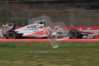© Octane Photographic 2011. Formula 1 testing Sunday 20th February 2011 Circuit de Catalunya. McLaren MP4/26 - Lewis Hamilton. Digital ref : 0010LW7D2815